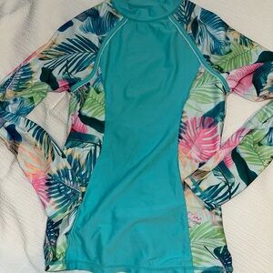 Women’s Tropical Rash Guard Swim Top